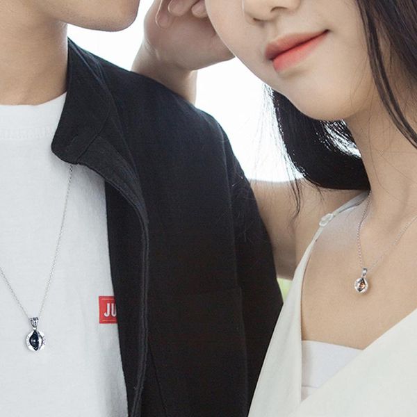 

[spot] couple stainless steel pendant can be rotated korean version of the trend titanium necklace chains, Silver