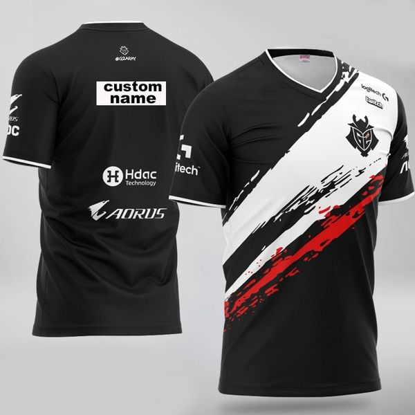 

spring new men short mouwen 2021g2 t-shirt competition team uniforms fan party clothing lol breathing fast smoking sweater, Gray