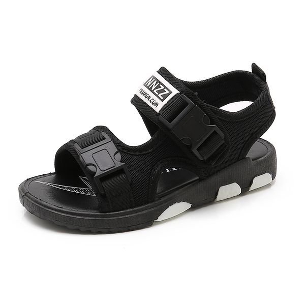 

kids sandals for boys summer children boy baby child shoes soft bottom beach travel sandals infant sport shoes, Black;red