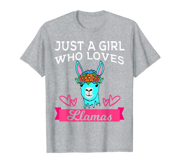 

just a girl who loves llamas animal lover tshirt t-shirt, White;black