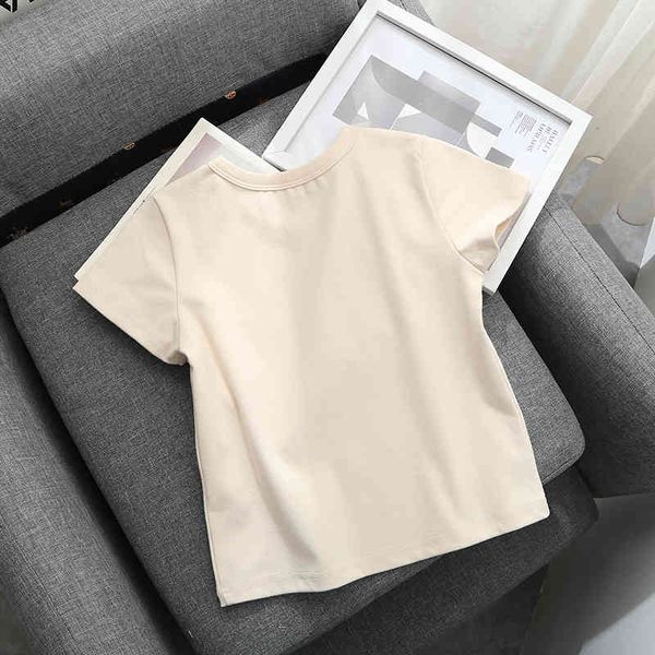 

women's t-shirt slim girls casual cotton tshirts summer fashion ladies soft bomb streetwear female chic women cute 9zcp, White