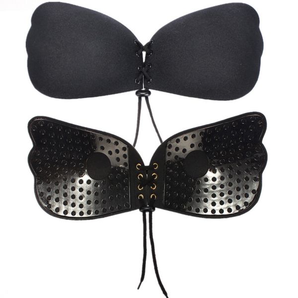 Bread Pad Mulheres Invisible Bra Borterfly Wing Invisible Bras Auto Adesivo em Bra Invisível 6 Cor DH8978