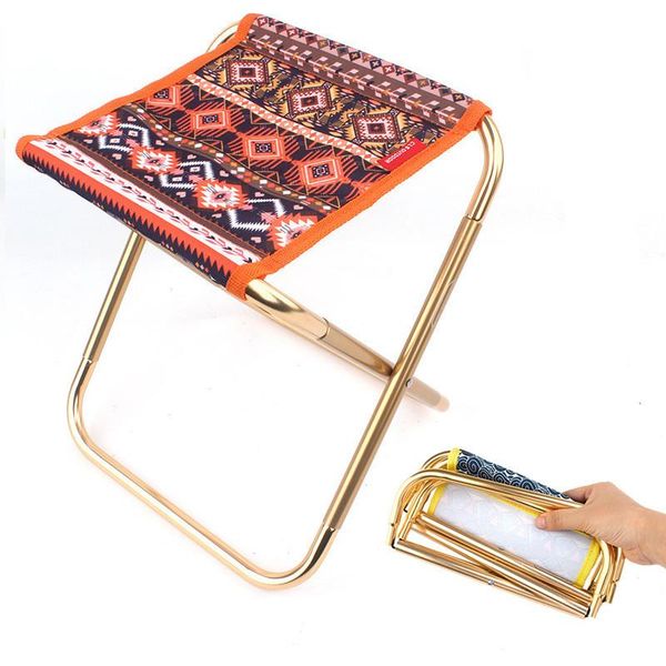 

camp furniture ultra-light aluminum alloy outdoor portable folding stool, foldable fishing camping chair, picnic bbq beach seat, storage bag