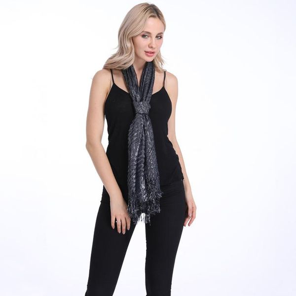 

scarves 170*50cm 2021 women's long fashionable warm tassel luxury shawl gift, Blue;gray