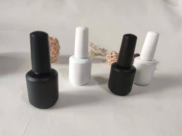 

storage bottles & jars 10/20/30pcs 15ml portable empty nail polish glass bottle with brush round box container oil jar