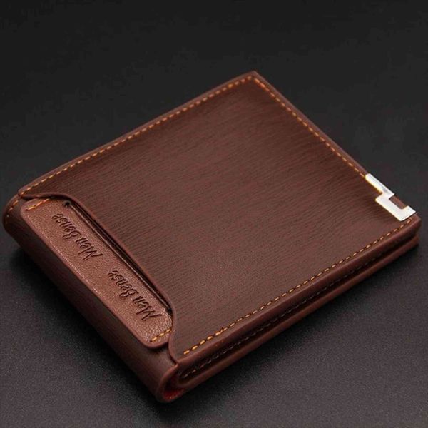 

vintage men leather brand wallet short slim male purses money clip credit card dollar price portomonee carteria dropship, Red;black