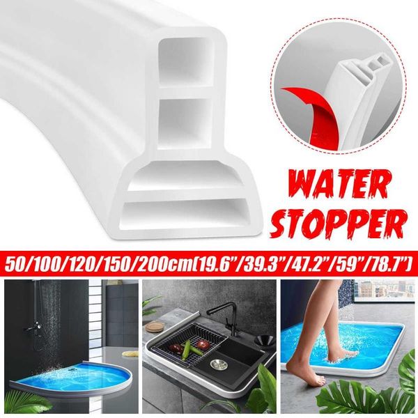 

bath accessory set water ser waterproof silicone barrier threshold dam floor strip 50cm-200cm bathroom