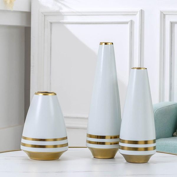 

vases modern tablegold art vase ceramic cylinder home decor for decoration