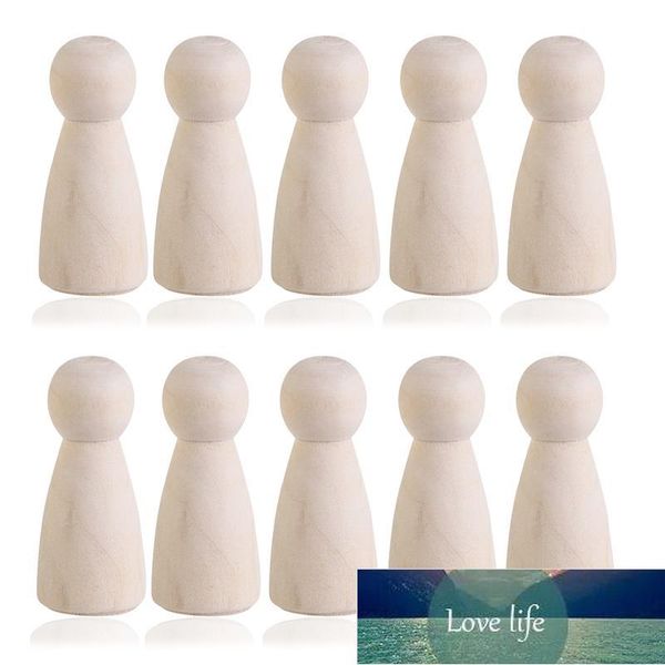 10 Stück DIY Plain Blank Holz Peg Puppen Braut Figuren Hochzeitstorte Topper