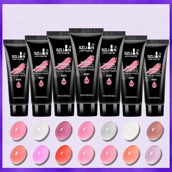 

nail art kits extension poly uv gel for manicure 15ml color nails painting enamel