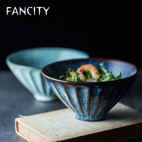 

bowls fancity tifan nordic ins retro tableware noodle bowl salad simple ceramic fruit dessert ramen soup