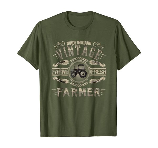 

vintage idaho usa farmer t-shirt, White;black