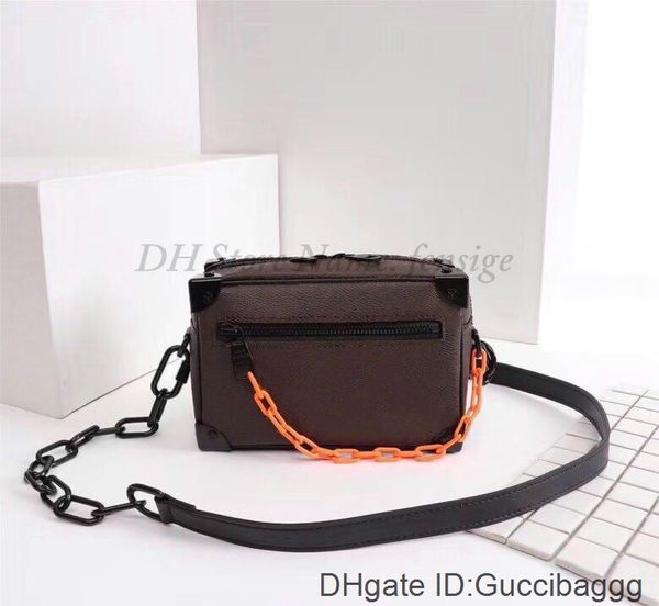 

solar ray soft trunk box mini leather shoulder bag chain clutch monograms canvas chains handbag brand luxurys designer womens handle bags
