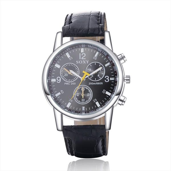 Armbanduhren SOXY Quarzuhr Männer Armbanduhren Mode Leder Sport Casual Hombre Stundenuhr Relogio Masculino 2021