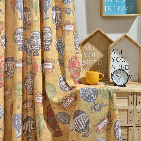 

curtain & drapes curtains for living room bedroom blue balloon printed kids children nursery cartoon blackout french window drape