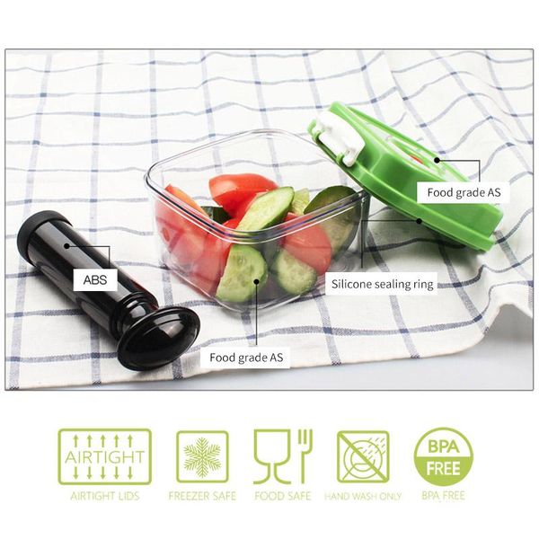 

storage bottles & jars square plastic large capacity vacuum canister for food container with pump coffee box