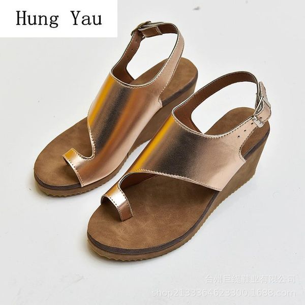 

dress shoes women sandals flip flops 2021 summer fashion wedges woman slides leopard beautiful lady casual buckle strap plus size, Black