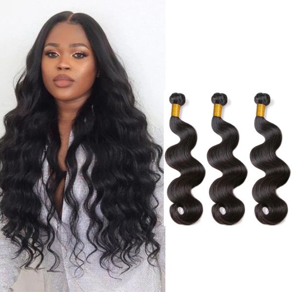 

human hair bulks brazilian body wave bundles for women 100% remy extensions, Black
