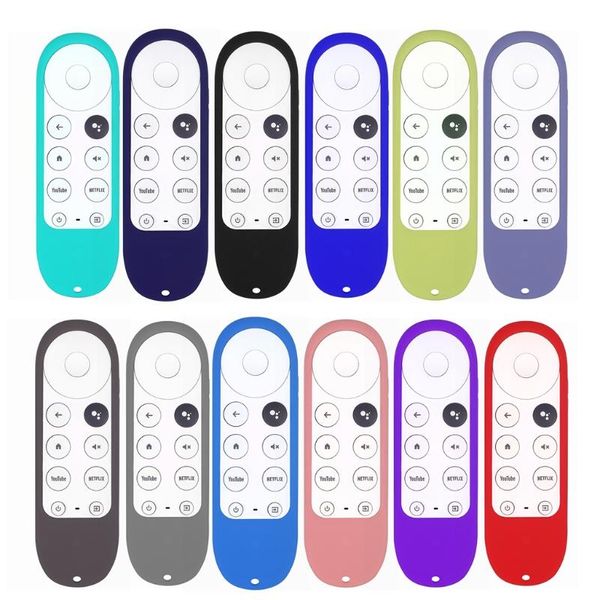 

smart home control silicone case for chromecast -google tv 2021 voice remote shockproof protective cover