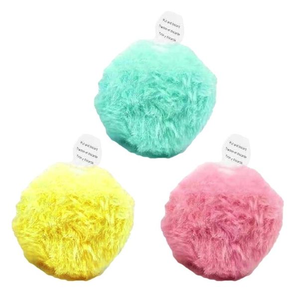

cat toys lifelike animal chirping sounds furry ball kitten toy interactive kicker bite resistant kitty molar pompon plush