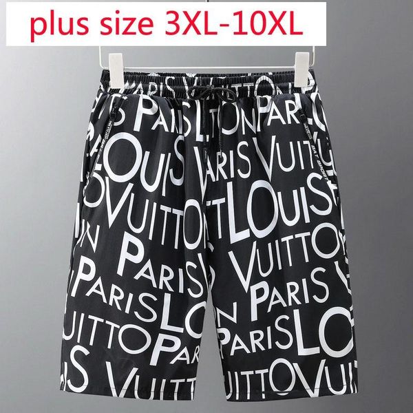 

arrival fashion loose beach pants men super large elastic waist shorts casual summer plus size 4xl 5xl 6xl 7xl 8xl 9xl 10xl men's, White;black