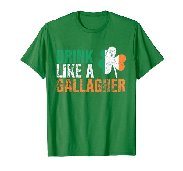 

drink like a gallagher shirt funny st patricks drinking tee, White;black