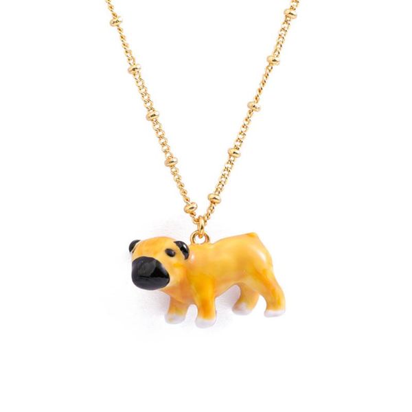 

pendant necklaces cross-border accessories european and american fashion cute yellow dog necklace short clavicle chain female jewelry, Silver
