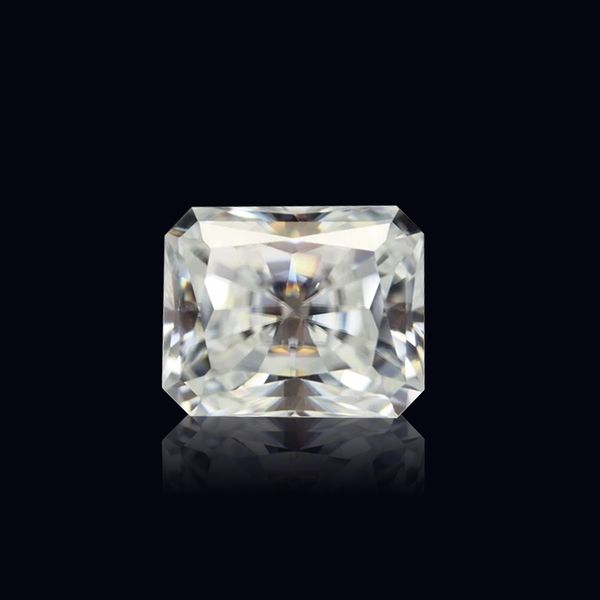 

certified loose moissanite radiant cut 0.2ct to 10ct d color vvs1 loose gemstones diamond tester pass for brilliant jewelry hot, Black