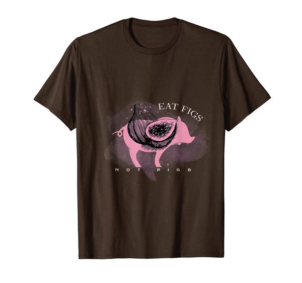

eat figs not pigs funny vegan vegetarian gift t-shirt, White;black