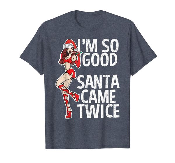 

santa's ho i'm so good santa came twice t-shirt, White;black