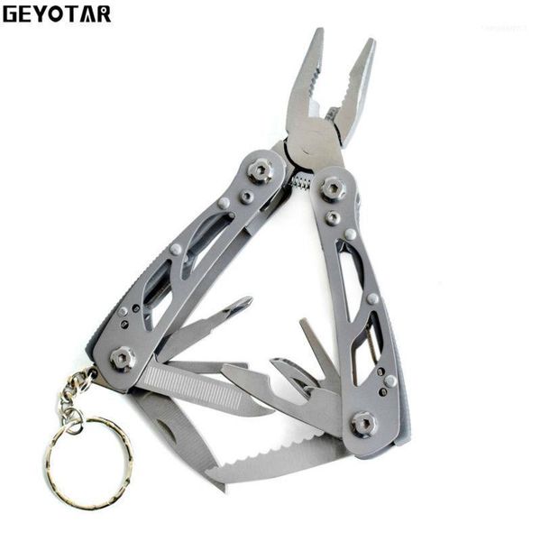 

multi pocket mini folding plier portable outdoor hand tools wire cutter screwdriver knife saw survival keychain multifunction11