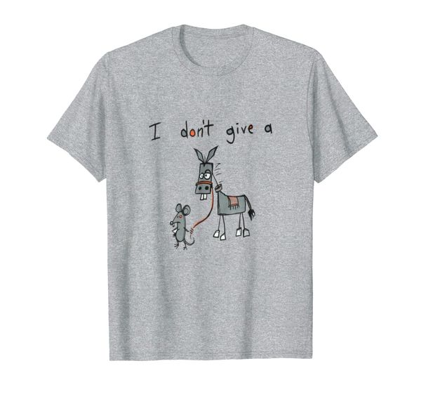 

i don't give a rat's donkey t shirt, White;black