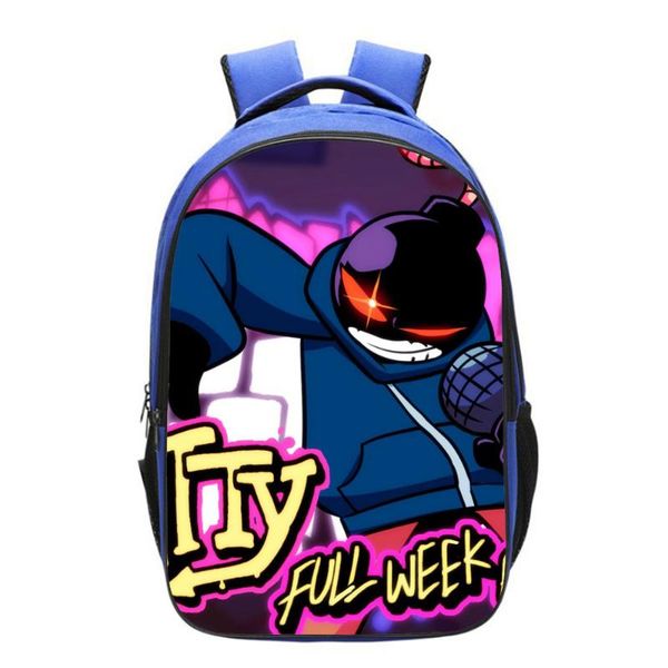 

backpack friday night funkin children boy girl bag back to school bookbag 16.5 inch teenager bags mochila
