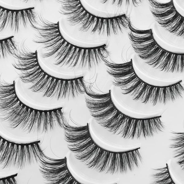 

pairs 3d mink lashes natural false eyelashes dramatic volume fake makeup eyelash extension silk eyelashes1