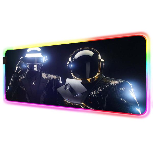 

mouse pads & wrist rests mairuige large pad rgb two future robot gaming mousepad led natural rubber non-slip student dormitory computer desk