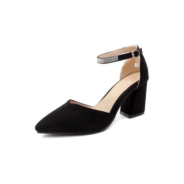 

big size pointed simple sandals high heels women shoes woman summer ladies, Black