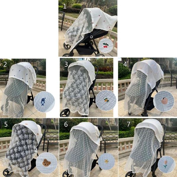 

stroller parts & accessories baby cover gauze sunshade windshield sunscreen curtain breathable mesh mosquitoes net