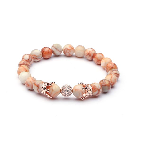 

8mm natural red net crown bracelet buddha pearl energy stone bracelet, Black