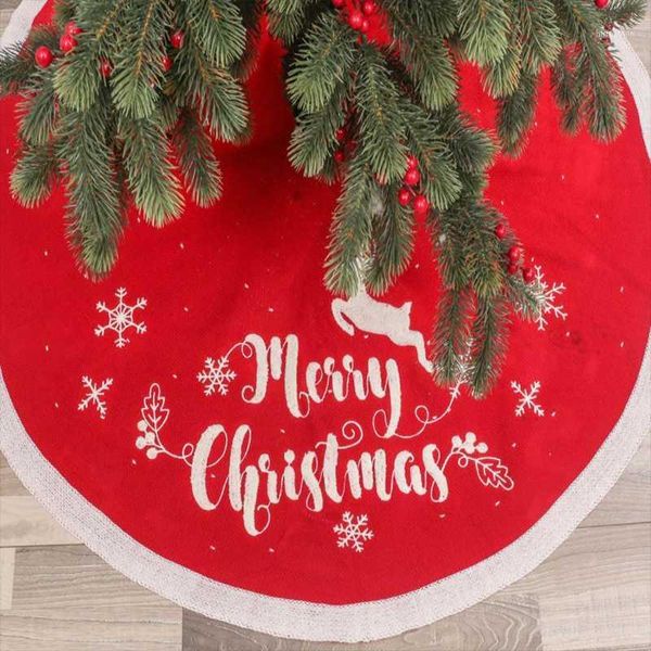 

christmas decorations tree skirt decoration knitted english elk home