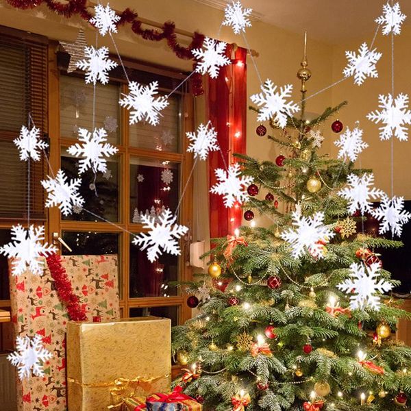 

Christmas Decorations 3D Restaurant Wedding Artificial Hanging Garland Ornament Decoration Festival Props Shop Party Holiday Home Snow Shape