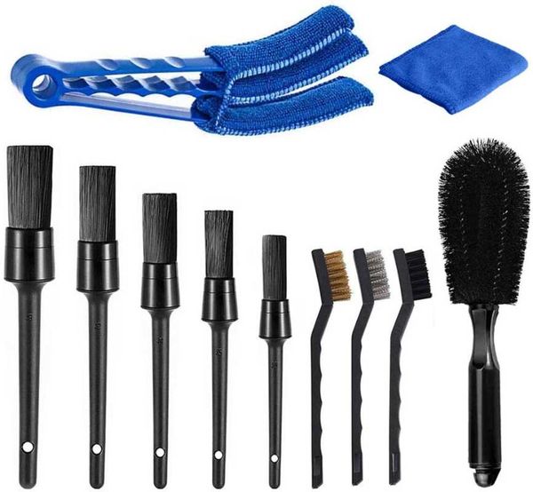 

car sponge 2021 model selling unique 11pcs auto detailing brush set