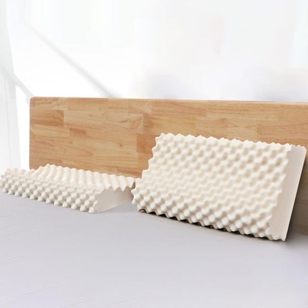 

pillow thailand natural latex orthopedic massage neck pain relief bedding for sleeping cervical health care pillows