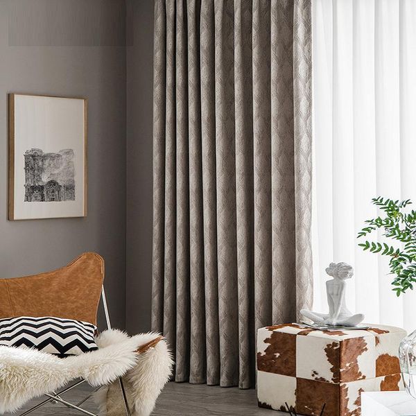 

curtain & drapes nordic curtains for living dining room bedroom modern light luxury geometric pattern simple high-end french window