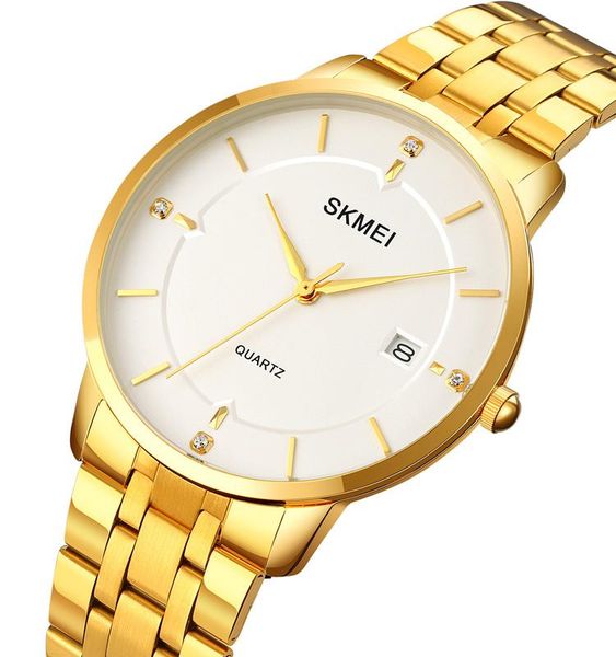 

wristwatches men's quartz watch fashion look business waterproof, Slivery;brown