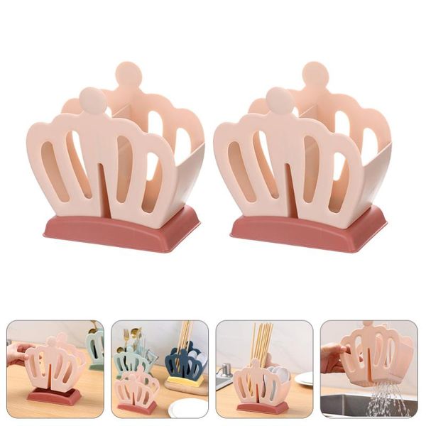 

gift wrap 2pcs two grid chopsticks boxes kitchen utensil organizers for home )