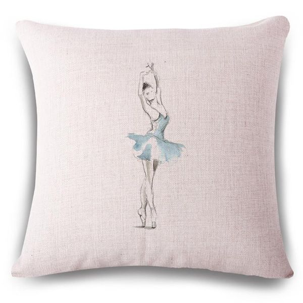 

cushion/decorative pillow interesting beautiful ballet cushion cover linen affection sofa seat family home decorative throw case housse de c
