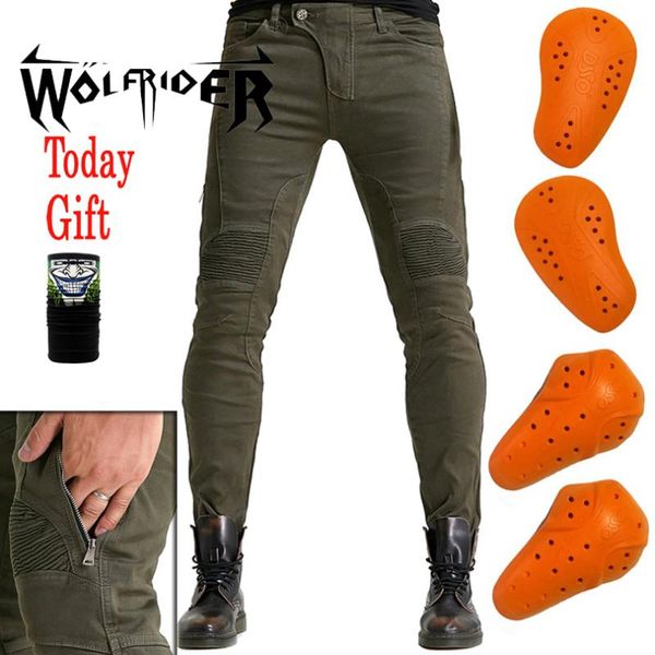 

motorcycle pants men motocross biker jeans protective gear riding motorbike pantalones 18-1 apparel
