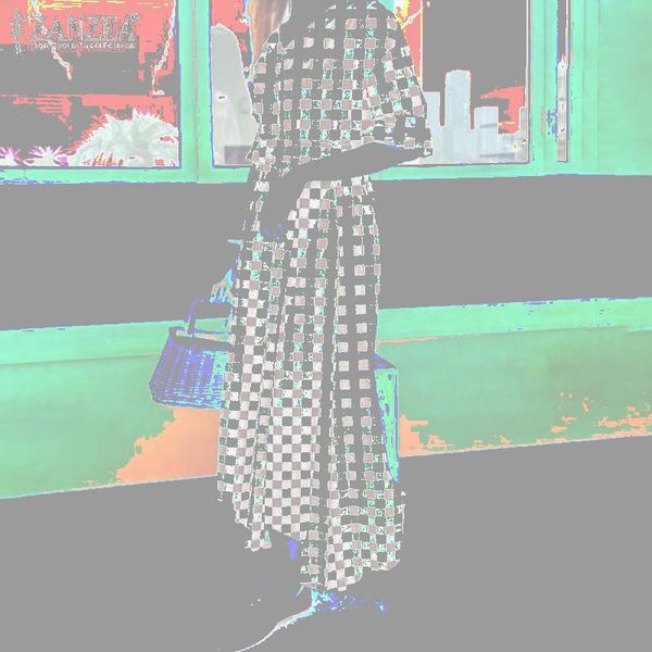 

casual dresses v-neck grid printed button sundress bohemian loose elegant holiday chemise 2022 autumn woman long sleeved dress, Black;gray