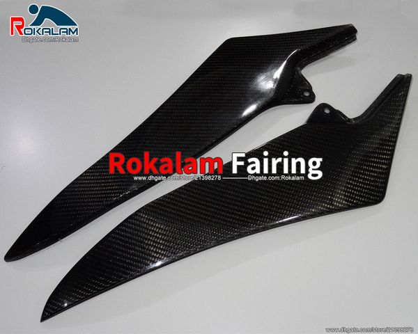 2 x tanque de fibra de carbono cobre painéis para yamaha yzf r1 2009 2010 2012 2012 2014 YZF-R1 tanque painel de cobertura lateral