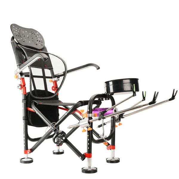 

fishing chair beach strong load-bearing outdoor folding set recliner multi-function accessories